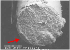 fracture surface of buswire